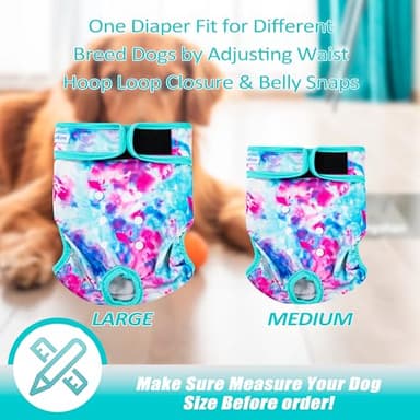 Leekalos Reusable Washable Dog Diapers Female (3 Pack) - Highly Absorbent Doggie Diapers - Size Adjustable Puppy Diaper for Dog Period Panties (X-Large) - Image 5