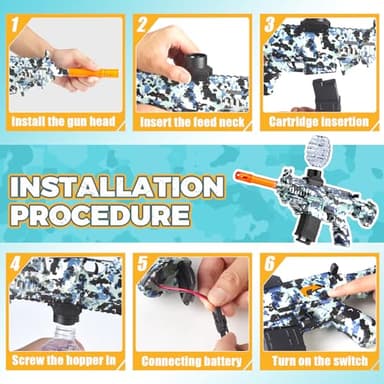 JANNIRESS Electric Blaster Toys Eco-Friendly Splatter Ball Blaster,Automatic Outdoor Games Toys for Activities Team Game - Image 2