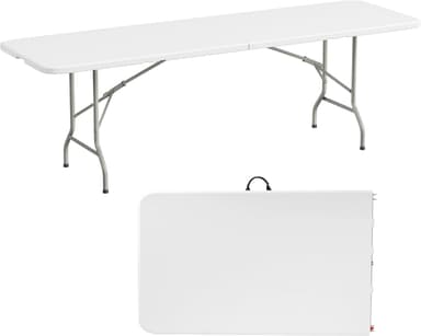 Elevon Folding Table, 8 Feet Heavy Duty Fold-in-Half Utility Table Indoor Outdoor for Camping, Picnic, Party - Image 2