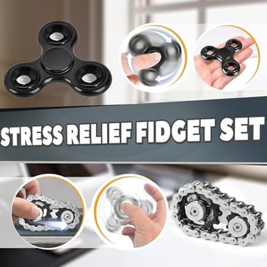 Valentines Day Gifts for Him 5 Pcs Fidget Toys Adults & Teen Metal Fidgets Spinner Magnetic Slider Cool Gadgets Office Desk Toy Stress Relief Sensory Items for Autism ADHD Anxiety Gift for Teen Boys - Image 4