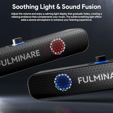 FULMINARE Bluetooth Speaker with 26W HD Sound, Portable Speaker Up to 30H Playtime, AUX&TF-Card&USB Input, LED Lights, Speakers Bluetooth 5.3 Wireless for Home/Party/Outdoor, (Black) - Image 3