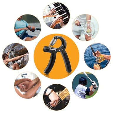 NIYIKOW 2 Pack Grip Strength Trainer, Hand Grip Strengthener, Adjustable Resistance 22-132Lbs (10-60kg), Forearm Strengthener, Perfect for Musicians Athletes - Carbon Black - Image 6