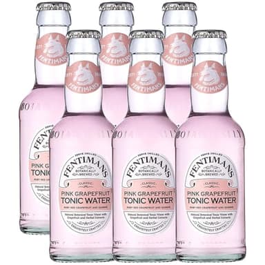 Fentimans Botanically Brewed Natural Pink Grapefruit Tonic Water, 6.7 fl oz Bottles – Premium Mixer for Cocktails & Refreshing Drinks - Image 1