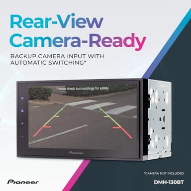 Pioneer DMH-130BT 6.8" Resistive Touchscreen, Double Din – Bluetooth, Backup Camera, USB, FLAC, AM/FM Radio, Short Chassis, 50W x 4 Output, Steering Wheel Input - Image 5