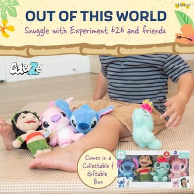 KIDS PREFERRED Disney Baby Lilo & Stitch 4 Piece Cuteeze Gift Set Plush Collector Set of Stuffed Animals, Lilo and Stitch Toys for Infants & Toddlers - Image 3