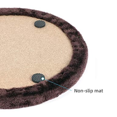 Happi N Pets Original Cat Self Groomer, Arch Grooming Brush wtih Heavy Wooden Scratching Pad, Rubbing Post & Toy, Cat Face Scratchers Body Massager, Cat Scratchers for Indoor Cats, Brown - Image 6