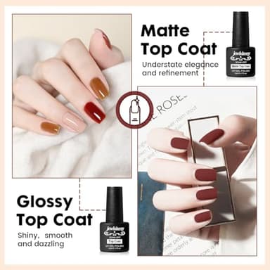 JEWHITENY 23 PCS Gel Nail Polish Set 20 Color Jelly-like Nail Polish Suitable for Salon and Home DIY Manicure - Image 5
