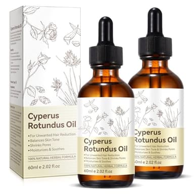 2PCS Cyperus Rotundus Oil, Natural Cyperus Rotundus Oil For Hair Removal, Reduces Unwanted Hair Growth, Moisturizes & Soothes The Skin, Suitable For All Skin Types - Image 1
