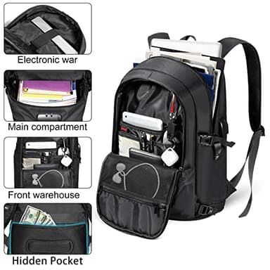 Tzowla 35 Liter Anti Theft with Tracker Tag and USB Charging Port Laptop Backpack - Image 7