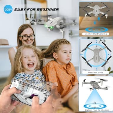 SIMREX Drone With Camera 1080P for Kids And Adults, RC Quadcopter with Altitude Hold, Mini Drone With One Key Start, Waypoint Fly, Headless Mode, 3D Flip, 3 Speeds, Remote Control Drone for Beginners - Image 4