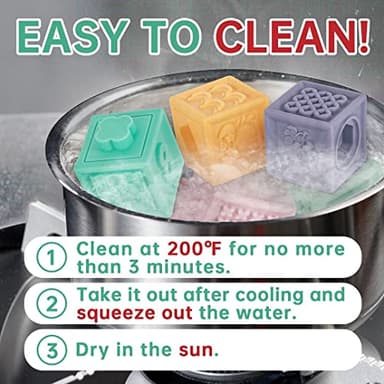 SpringFlower 3 in 1 Montessori Toys for Babies 0-3-6-12 Months, Soft Baby Teething, Stacking Building Blocks for Infants, Sensory Developmental Education Toys for Toddler Baby 12-18 Months,23 PCS - Image 7