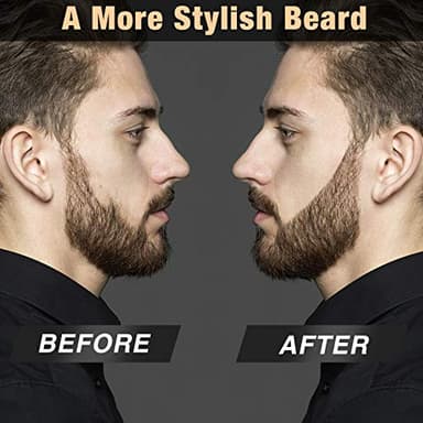 Beard Pencil Filler for man Water Proof Beard pen and beard brush Long Lasting Coverage Natural Finish, Male Mustache Repair Shape, Effective Enhance Facial Hair （BLACK） - Image 2
