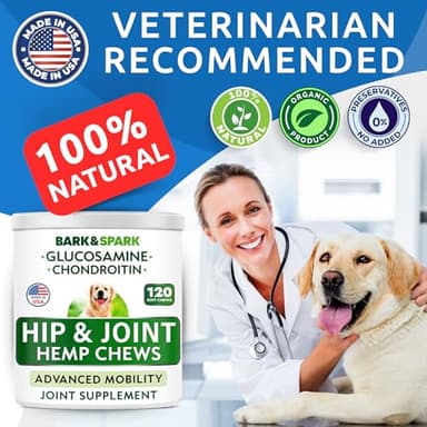 Hemp Hip & Joint Supplement for Dogs - Glucosamine for Dogs - Dog Joint Pain Relief Treats - Chondroitin, MSM - Mobility & Flexibility Support - Advanced Joint Care & Health - Made in USA - Image 8
