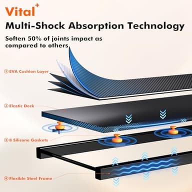 Walking Pad Treadmill with Incline, 3-Levels 300 lbs Capacity 4 in 1 Portable Under Desk Treadmill for Home Office Apartment, Mini Space-Saving Compact Design, 2.5HP Ultra-Quiet, Heavy Duty Black - Image 4