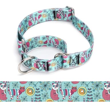 haoyueer Martingale Dog Collars - Flower Multicolor Cute Patterns, Adjustable Nylon Training Dog Collar Suitable for Boy and Girl Dogs Medium Large Dogs (15, M) - Image 1