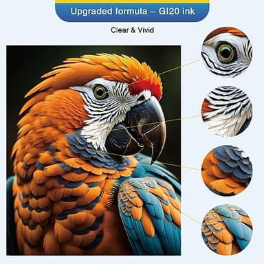 Topcolor GI-20 G7020 G6020 Color Ink Refill Bottles Compatible for Canon 20 Ink Refill Bottles for Canon GI 20 GI20 GI-20 Ink Refill Bottles Set, Compatible for Canon G7020 G6020 G5020 MegaTank - Image 7