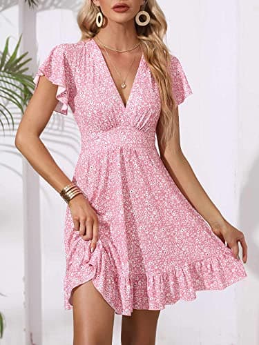 TORARY Cute Floral Print Spring Dresses for Women Summer Casual Ruffle Hem Empire Waist A Line Sun Dresses for Women 2025 - Image 9