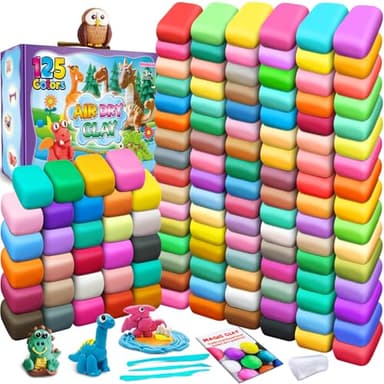ESSENSON Air Dry Clay 125 Colors, Modeling Clay for Kids, DIY Molding Magic Clay, Gift for Kids - Image 1