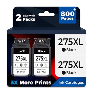 Relcolor Compatible Ink Cartridge Replacement for Canon 275XL 275 XL 275 PG-275 XL PG275 (Black 2-Pack) Works with TS3522 TR4720 TS3500 TS3520 TR4700 TS3700 TS3720 TS3722 TR4722 Printers - Image 1