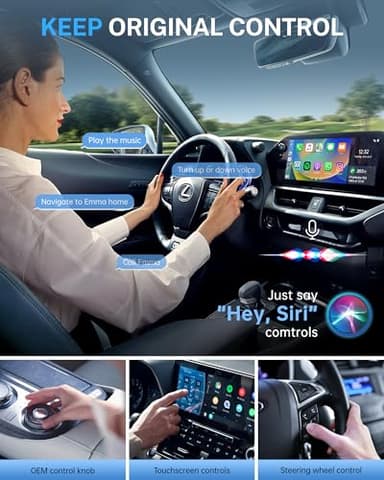 Jemluse Wireless CarPlay Adapter for Apple iPhone (2024 Upgraded) - Multi-User Seamless Connection for Convert Wired to Wireless Car Play Adapter - No Latency from iOS 10+ to Screen w/USB C (Gray) - Image 6