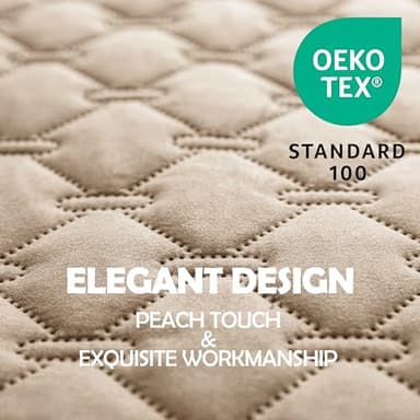 gogobunny 100% Double-Sided Waterproof Dog Bed Cover Pet Blanket Sofa Couch Furniture Protector for Puppy Large Dog Cat, Reversible (82x120 Inch (Pack of 1), Dark Beige/Light Beige) - Image 4