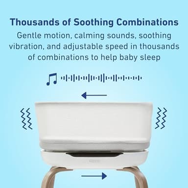 Graco SmartSense Soothing Baby Bassinet – Smart Newborn Bassinet Detects and Automatically Responds to Baby's Cries – for Newborn Babies to 6 Months - Image 3
