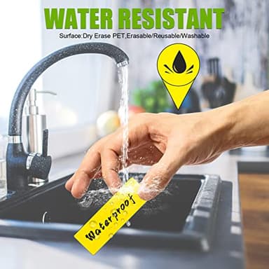 STTMGN Dry Erase Magnetic Name Tags,Magnets for Classroom(1x3,Pack of 100),Write On Labels,Waterproof/Reusable for Office&File Cabinet&Whiteboard&Fridge(White) - Image 4