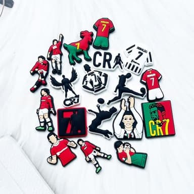 18 Pcs Sports Shoe Charms Soccer Pins Charms Football Charm Decoration for Clog - Image 3