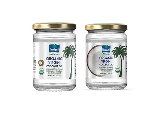 Parachute Naturalz Virgin Coconut Oil | 100% Organic Cooking Oil, Hair Oil and Body Oil | Cold Pressed | USDA Certified |16 Fl. Oz | Glass Jar | Pack of 2 - Image 1