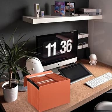 Heavy Duty Expanding File Folder Organizer,21 Pockets Accordion File Organizer,A-Z,1/3 Cut Tabs,Letter Size,17.5Inch Expansion - Image 4