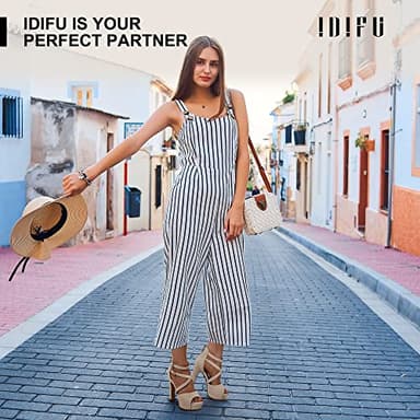 IDIFU Women's IN5 Charcy Crisscross Strappy Platform High Chunky Heels Peep Toe Pump Party Heeled Sandals(5 M US, Nude Nubuck) - Image 3