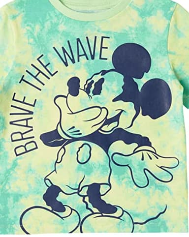 Amazon Essentials Disney | Marvel | Star Wars Toddler Boys' Short-Sleeve T-Shirts (Previously Spotted Zebra), Pack of 4, Mickey/Beach, 2T - Image 4