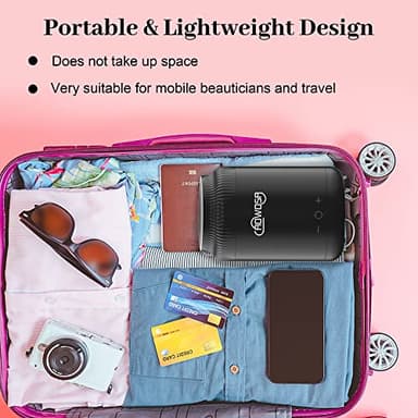 Mini Wax Pot Warmer for Hair Removal, Professional Portable Digital Wax Heater Machine for Facial Body SPA Salon, with 200ml Non-stick Pot, ℃/℉ Switchable Display, 100 Brow Sticks - Image 7