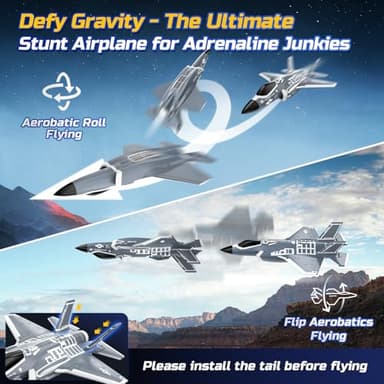 DEERC F35 4 Channel Brushless RC Plane for Adults Remote Control Airplane EDF Fighter Jet,2.4GHz 6-axis Gyro Stabilizer EPP RTF Hobby Glider Aircraft Plane Easy to Fly for Advance Player - Image 4