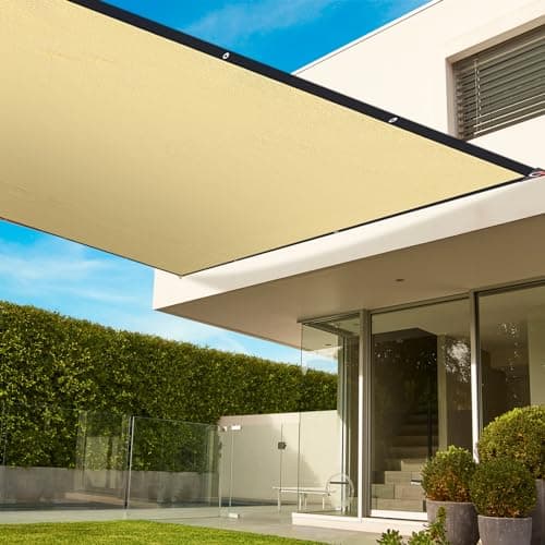 Pergola Shade Cover 8'X10' Outdoor Sun Shade Cloth with Grommets Shade for Patio, Carport, Backyard (Sand Color) - Image 1