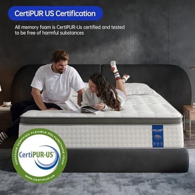 King Mattress,14 Inch King Size Mattresses in a Box,Memory Foam Hybrid Mattress , Individual Pocket Spring for Motion Isolation &Zoned Support & Pressure Relief,Medium Firm (King, 14, Inches) - Image 2