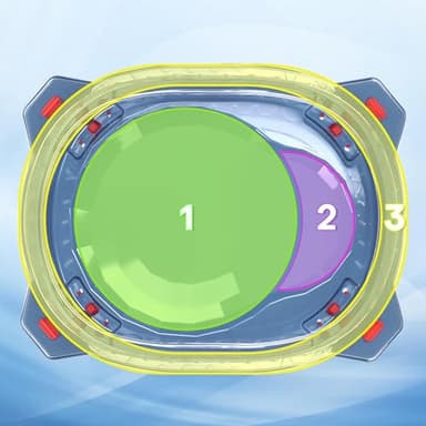 BUPASAK Light Ignite Spinning Tops Battle Set, with Stadium, 6 Light Ignite Spinning Tops, and 2 Launchers, Toys for 6 Year Old Boys & Girls & Up (Amazon Exclusive) - Image 3