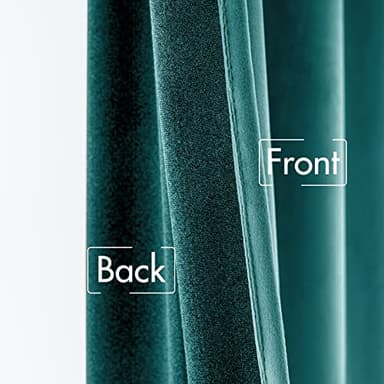 MIULEE Teal Velvet Curtains 108 inches Long 2 Panels - Luxury Blackout Curtains for Bedroom Living Room Thermal Insulated Fall Decor Super Soft Window Drapes Rod Pocket & Back Tab - Image 7