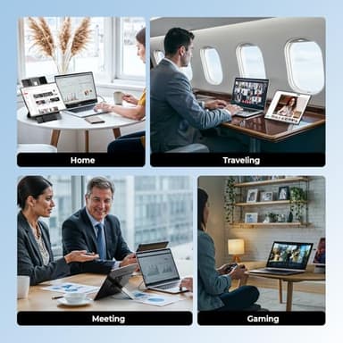 Enzion Laptop Screen Extender 16.1", 1200P FHD, Portable Monitor 360° Rotating Detachable Stand, Height Adjustable Laptop Monitor Extender for 13-17.5", Plug-Play for Mac/OS/Wins/Chrome/Dex - Image 6