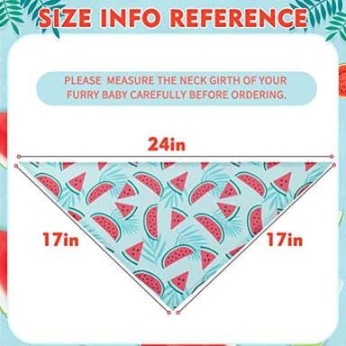 EXPAWLORER Dog Cooling Bandana Set - 4 Pack Hawaii Dog Bandana, Summer Triangle Scarfs Bibs with Cute Fruit Patterns for Small Medium Large Dogs, Large - Image 2