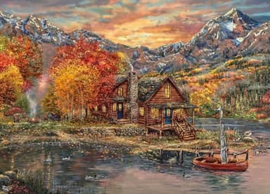 Ceaco - Thomas Kinkade - A Perfect Fall Day - 1000 Piece Jigsaw Puzzle - Image 2