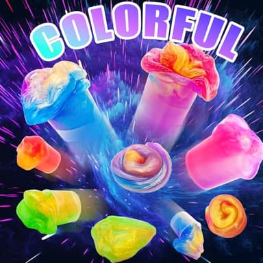 Fervfes 48 Packs Unicorn Galaxy Slime, Colorful Sludgy Gooey Fidget Galaxy Slime Kit for Sensory and Tactile Stimulation, Prize, Party Slime Favors,Easter Basket Stuffers - Image 2