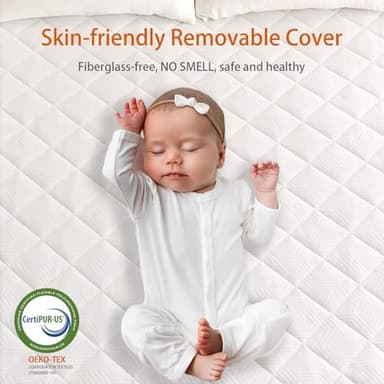 Extra Firm Mattress Topper Twin XL Size 3 Inch, Pain Relieving Foam Bed Topper for Extra Support, High-Density Foam Mattress Pad with Removable Cover, No Smell, CertiPUR-US Certified, 80" x 38" - Image 3