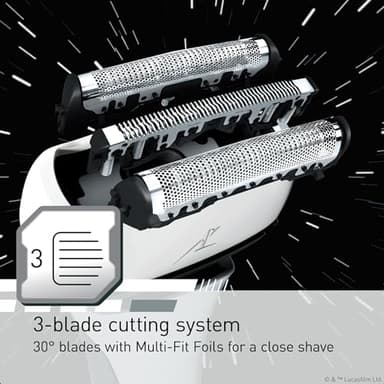 Panasonic Electric Shaver, Special Edition Star Wars Stormtrooper Design, Wet Dry Men’s Shaver with 3-Blade Cutting System and Pop-Up Trimmer - ES-SWLT2W - Image 5