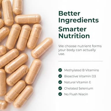 Multivitamin for Men – Methylated Mens Multivitamins & Multiminerals Capsules with Vitamin B12, A, D, C, Zinc, Magnesium & More for Complete Daily Support – High Potency Bioavailable Vitamins for Men - Image 7