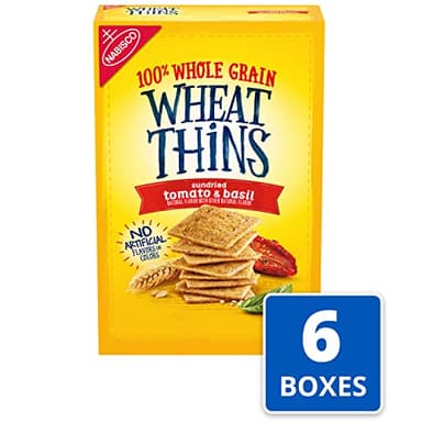 Wheat Thins Sundried Tomato & Basil Snacks, Whole Grain Wheat Crackers, Bulk Snack Crackers, 6-8.5 oz boxes - Image 4