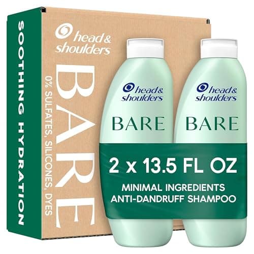 Head & Shoulders BARE Dandruff Shampoo Twin Pack, Soothing Hydration, Sulfate-Free, Silicone-Free, Dye-Free, Eco-Friendly Bottles, Safe for All Hair Types, 13.5 Fl Oz Each (Set of 2) - Image 1