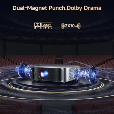 [Short Throw/1200ANSI/Built in Apps] Projector 4K with WiFi and Bluetooth, TOF Auto Focus Keystone Smart Projector for Dolby Audio Home Theater Movie, Kogata Outdoor Projector Portable Ceiling - Image 6