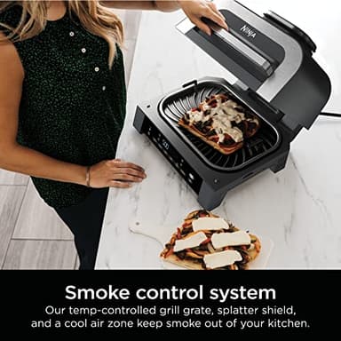 Ninja DG551 Foodi Smart XL 6-in-1 Indoor Grill with Air Fry, Roast, Bake, Broil, & Dehydrate, Foodi Smart Thermometer, 2nd Generation, Black/Silver - Image 11