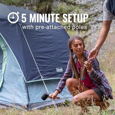 Coleman Skydome Tent with 5 Minute Setup, 2/4/6/8-Person Weatherproof Tent with Rainfly & Carry Bag, 20% More Headroom Than Traditional Canopies - Image 3